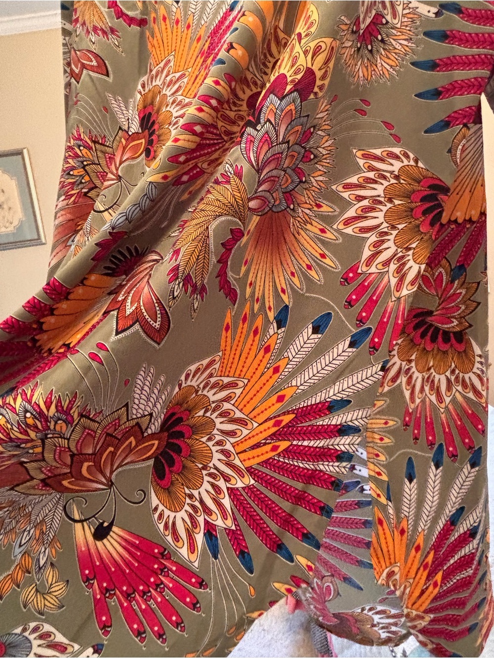 NWT Swim Cover-Up/ Dress/ Tunic Feather Prrint - Picture 6 of 7